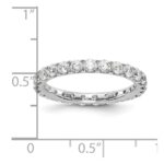14k White Gold 1 1/2 carat Lab Grown Diamond VS/SI+ G+ Complete Size 7 Shared Prong Eternity Band - Image 3