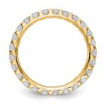 14k 1 1/2 carat Lab Grown Diamond VS/SI+ G+ Complete Size 8 Shared Prong Eternity Band - Image 2