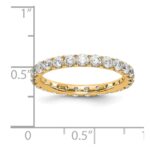 14k 1 1/2 carat Lab Grown Diamond VS/SI+ G+ Complete Size 5.5 Shared Prong Eternity Band - Image 3