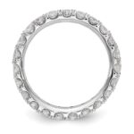 True Origin 14K White Gold 2 carat Lab Grown Diamond VS+ F+ Size 9 Complete Eternity Band - Image 2