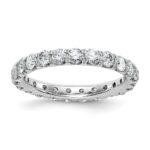 True Origin 14K White Gold 2 carat Lab Grown Diamond VS+ F+ Size 9 Complete Eternity Band