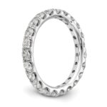 True Origin 14K White Gold 2 carat Lab Grown Diamond VS+ F+ Size 9 Complete Eternity Band - Image 7