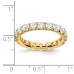 14k 3 carat Lab Grown Diamond VS/SI+ G+ Complete Size 4 Shared Prong Eternity Band - Image 3
