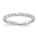 14k White Gold 1 carat Lab Grown Diamond VS+ F+ Round Complete Channel Set Size 6.5 Eternity Band