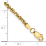 14K 2.75mm Ultra Diamond-cut Rope with Lobster Clasp Anklet - Image 3
