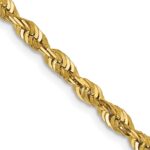 14K 4mm Ultra Diamond-cut Rope with Lobster Clasp Chain