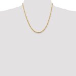 14K 4mm Ultra Diamond-cut Rope with Lobster Clasp Chain - Image 4