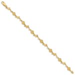 14K Polished Dolphin and Sea Shell 7 inch Bracelet - Image 2