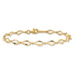 14k Polished Fancy Twisted Link 7.25 inch Bracelet - Image 2