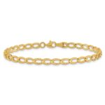 14K Polished Oval Open Link 7.5 inch Bracelet - Image 3