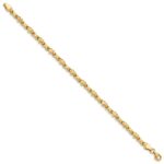 14k Polished Diamond-cut X-and-Heart 7 inch Bracelet - Image 2