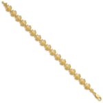 14k Polished Scallop Shell 7.25 inch Bracelet - Image 2