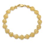 14k Scallop Shell 7 inch Bracelet - Image 4