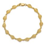 14k Textured Conch Shell 7.25 inch Bracelet - Image 4