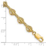 14k Textured Conch Shell 7.25 inch Bracelet - Image 3