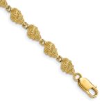 14k Textured Conch Shell 7 inch Bracelet