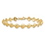 14k Polished Clam Shell 7 inch Bracelet - Image 4