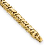 14k Polished 7.4mm Large Snake Chain 7.5 inch Bracelet
