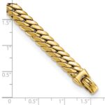 14k Polished 7.4mm Large Snake Chain 7.5 inch Bracelet - Image 3