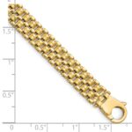 14K Brushed and Polished 8.5mm Basket Weave Pattern 7.5 inch Bracelet - Image 4