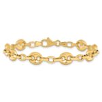 14K Polished 8.4mm Fancy Anchor/Mariner Link 7.75 inch Bracelet - Image 3