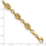 14K Polished 8.4mm Fancy Anchor/Mariner Link 7.75 inch Bracelet - Image 4