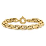 14k Polished and Textured Link 7.5in Bracelet - Image 3