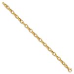 14K Polished 6.8mm Fancy Link 7.75 inch Bracelet - Image 2