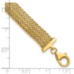 14K Polished 9.2mm Fancy Braided Link 7.5 inch Bracelet - Image 3