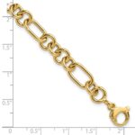 14K Polished 7.9mm Fancy Link 7.75 inch Bracelet - Image 5