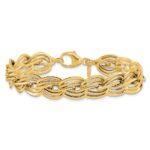 14k Polished 12mm Fancy Link 7.5 inch Bracelet - Image 3