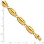 14k Polished 8.2mm Fancy Oval Link 7.5 inch Bracelet - Image 5