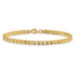 14K Polished and Diamond-cut 3.9mm Fancy Link 7.75 inch Bracelet - Image 3