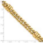 14K Polished 10mm Fancy Curb Link 7.5 inch Bracelet - Image 5