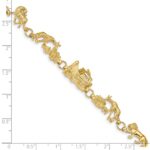 14k Polished Noahs Ark 7 inch Bracelet - Image 4