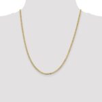 14K 2.3mm Flat Beveled Curb with Lobster Clasp Chain - Image 4