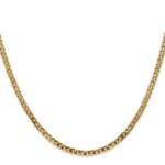 14K 2.9mm Flat Beveled Curb with Lobster Clasp Chain - Image 2