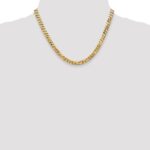14K 6.25mm Flat Beveled Curb with Lobster Clasp Chain - Image 4