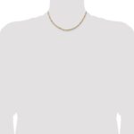 14K 3mm Flat Figaro with Lobster Clasp Chain - Image 4