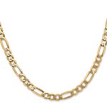 14K 5.25mm Flat Figaro with Lobster Clasp Chain - Image 2