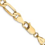 14K 5.25mm Flat Figaro with Lobster Clasp Chain - Image 3