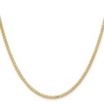14K 2.4mm Flat Wheat with Lobster Clasp Chain - Image 2