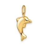14k Polished 3-D Dolphin Pendant - Image 4