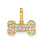 14k Madi K CZ Dog Bone Pendant