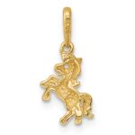 14k Madi K Polished Unicorn Childrens Charm / Pendant - Image 3