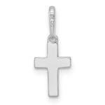 14K White Gold Madi K Polished Cross Childrens Charm / Pendant - Image 3