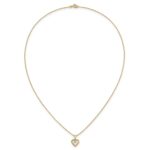 14k Madi K 3mm Aquamarine Heart Birthstone Necklace - Image 6