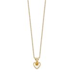 14k Madi K 3mm Citrine Heart Birthstone Necklace - Image 2
