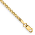 14K 1.8mm Lightweight Flat Bismark with Lobster Clasp Anklet