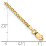 14K 1.8mm Lightweight Flat Bismark with Lobster Clasp Anklet - Image 2